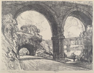 Il tunnel nel parco, 1912 da Joseph Pennell