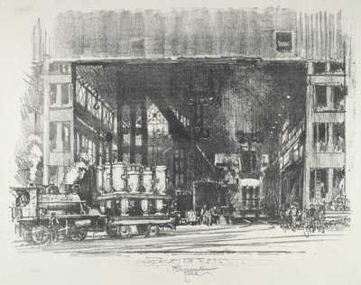 Le urne, che lanciano grandi conchiglie da Joseph Pennell