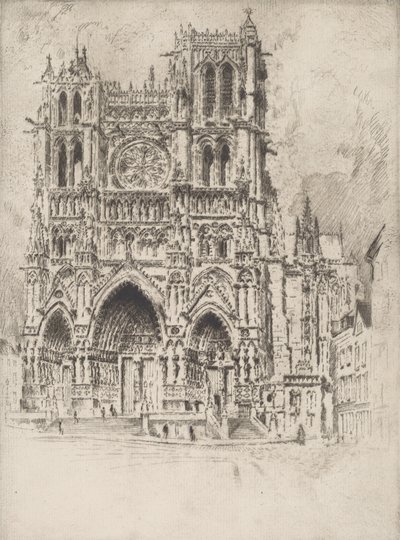 La facciata ovest, Amiens, 1907 da Joseph Pennell