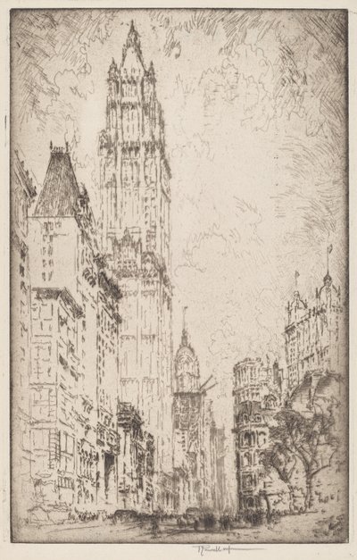 Il Woolworth Building da Joseph Pennell