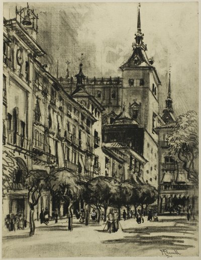 Lo Zocodover, Toledo da Joseph Pennell