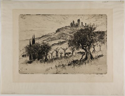 Torri di San Gimignano, Fuori dalle Mura da Joseph Pennell