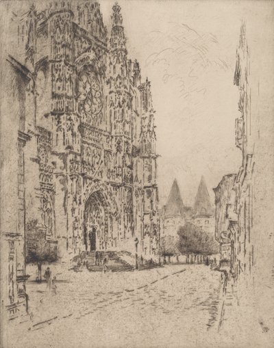 Torri del Palazzo del Vescovo, Beauvais, 1907 da Joseph Pennell