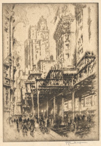 Senza Titolo (Il Treno Sopraelevato) da Joseph Pennell