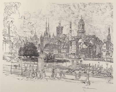 Vista sullo Spree, Berlino da Joseph Pennell