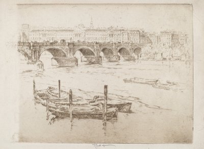 Waterloo Bridge e Somerset House da Joseph Pennell