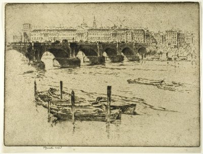 Ponte di Waterloo e Somerset House da Joseph Pennell