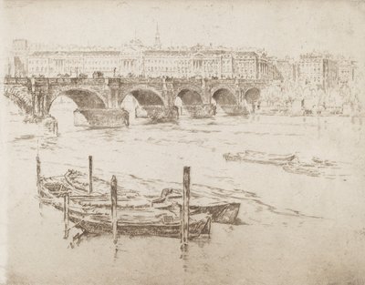 Ponte di Waterloo e Somerset House da Joseph Pennell