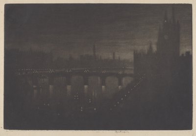 Westminster, Sera, 1909 da Joseph Pennell