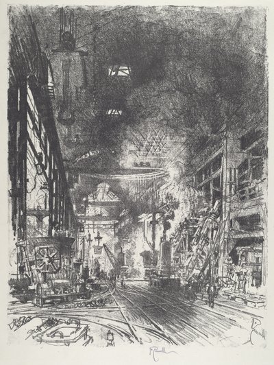 Dentro le Fornaci, 1916 da Joseph Pennell