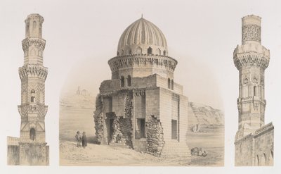 87. Tombe e minareti, al Cairo, 1843 da Joseph Philibert Girault De Prangey
