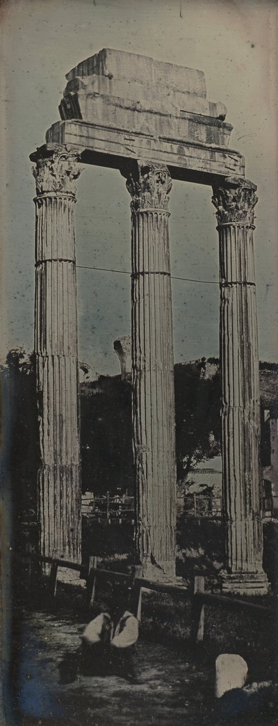 Facciata Nord-Ovest, Tempio di Castore e Polluce, Roma da Joseph Philibert Girault De Prangey
