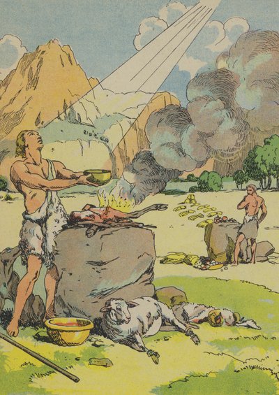 Abele che fa un sacrificio a Dio da Joseph Porphyre Pinchon