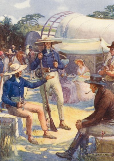 Coloni del 1820 e i loro convogli boeri da Joseph Ratcliffe (after) Skelton
