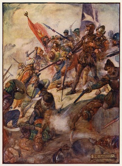 Jean Parisot de la Valette al Grande Assedio di Malta da Joseph Ratcliffe (after) Skelton