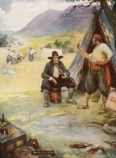 Dove ora sorge la grande città di Città del Capo, montarono le loro tende e capanne da Joseph Ratcliffe (after) Skelton