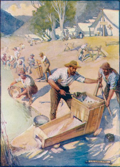 Tutto il giorno si sentiva il suono del piccone e il rombo della culla, c1908, c1920 da Joseph Ratcliffe Skelton