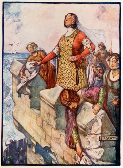 Agnes Nera difende il castello di Dunbar da Joseph Ratcliffe Skelton