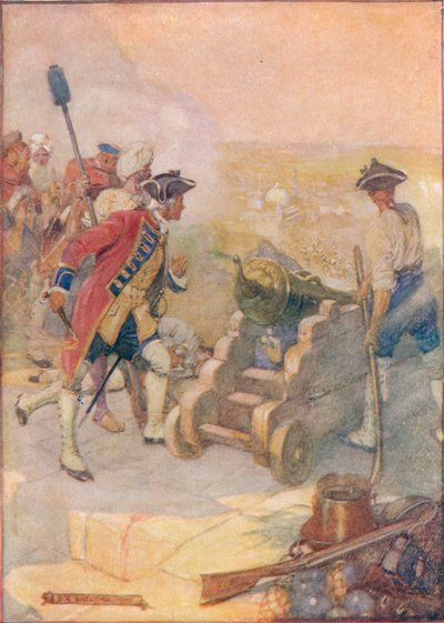 Clive sparò uno dei cannoni da solo, c1908, c1920 da Joseph Ratcliffe Skelton