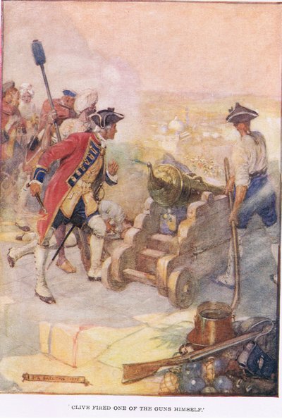 Clive sparò uno dei cannoni lui stesso da Joseph Ratcliffe Skelton