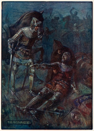 James, Conte di Douglas, nella battaglia di Otterburn da Joseph Ratcliffe Skelton