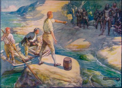 Nativi riuniti intorno a loro, c1908, c1920 da Joseph Ratcliffe Skelton