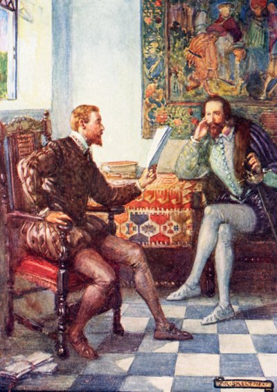 Spenser legge la prima parte della Faery Queen a Raleigh da Joseph Ratcliffe Skelton