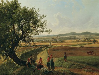Veduta della signoria di Emmersdorf e del castello di Rothenhof con l