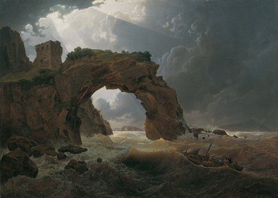 Tempesta marina presso l