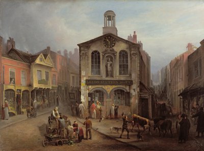 La vecchia sala di Moot, Leeds, c.1825 da Joseph Rhodes