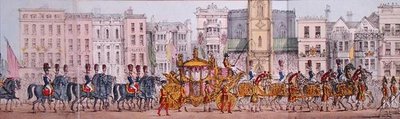 Rappresentazione Panoramica del Progresso Reale della Regina Vittoria attraverso la Città di Londra il 9 novembre 1837 (dettaglio) da Joseph Robins