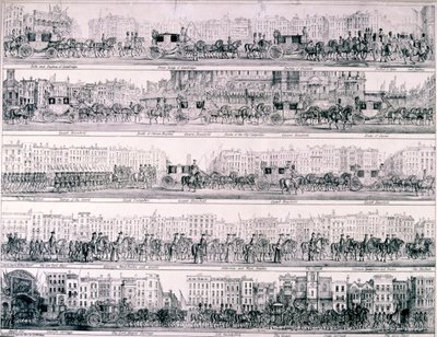 Il progresso della Regina Vittoria attraverso Londra, 1837 da Joseph Robins