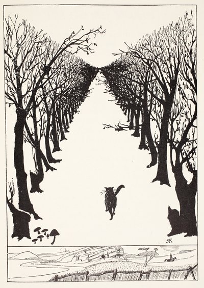 Il gatto che camminava da solo, illustrazione da 