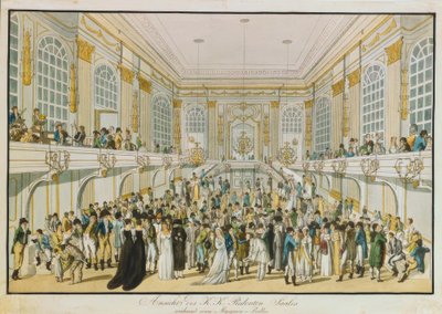 Vista della sala da ballo K. u. K. durante un ballo in maschera da Joseph Schütz
