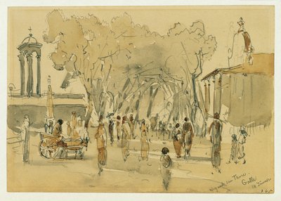 Strada verso il cancello a Point de Galle a Ceylon (Sri Lanka) da Joseph Selleny