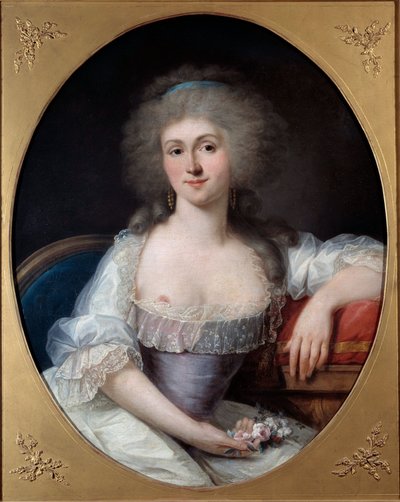 Ritratto di Marie Therese Louise de Savoie Carignan, Principessa de Lamballe da Joseph Siffred Duplessis