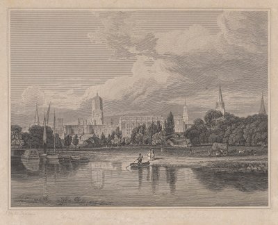 Vista sud della Christ Church, ecc. dai prati da Joseph Skelton