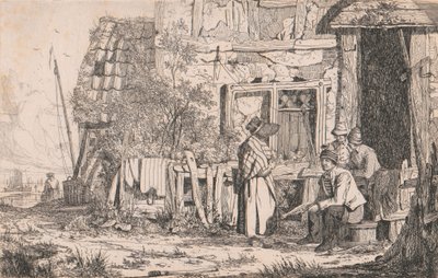 Cottage con persone da Joseph Stannard