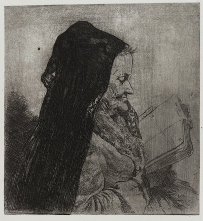 Vecchia donna che legge, stampato da Sigmund Abeles e Edmond Casarella da Joseph Stella