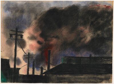 Scena di fabbrica a Pittsburgh da Joseph Stella