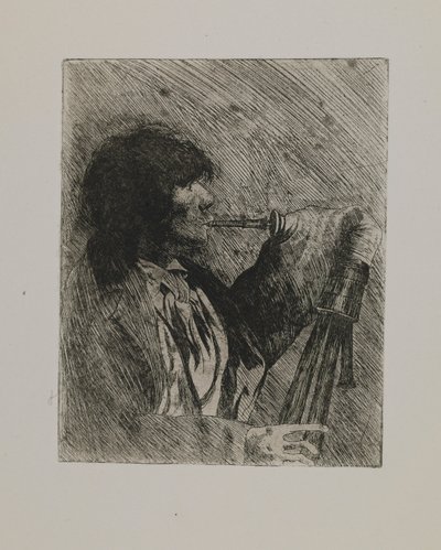 Senza titolo - Uomo con cornamusa da Joseph Stella