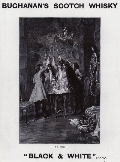 Pubblicità per il whisky scozzese di Buchanan (litografia) da Joseph Swain