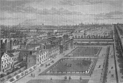 Vecchia vista del Palazzo di St James, Westminster, Londra, prima del Grande Incendio di Londra, c1870 1878 da Joseph Swain