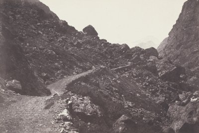 Saint-Sauveur. Sentier du chaos conduisant à Gavarnie (Saint-Sauveur. Il sentiero del caos che porta a Gavarnie), 1853 (foto) da Joseph Vigier