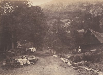 Villaggio di Montaubant preso da Luchon, 1853 da Joseph Vigier