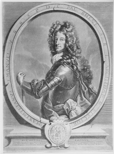 Massimiliano II Emanuele, Elettore di Baviera, inciso da Cornelis Vermeulen (incisione) da Joseph Vivien