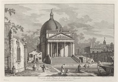 Prospetto della Chiesa di S. Simeone Apostolo, 1742 da Joseph Wagner