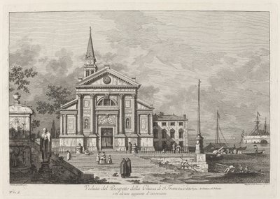 Veduta del Prospetto della Chiesa di S. Francesco da Joseph Wagner