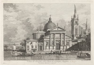 Veduta del prospetto della Chiesa di San Giorgio Maggiore da Joseph Wagner