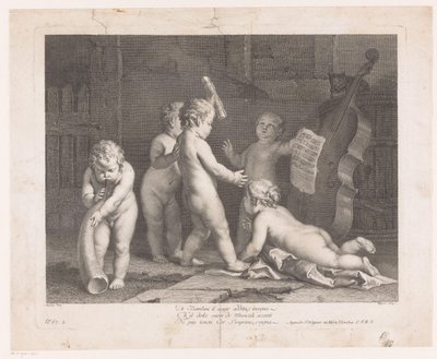 Cinque bambini che suonano da Joseph Wagner